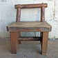 Signed Vintage Old SOLID Wood Wooden Bench Foot Stool Ottoman Plant Stand Table Chair Homemade Handmade Home Hand Made