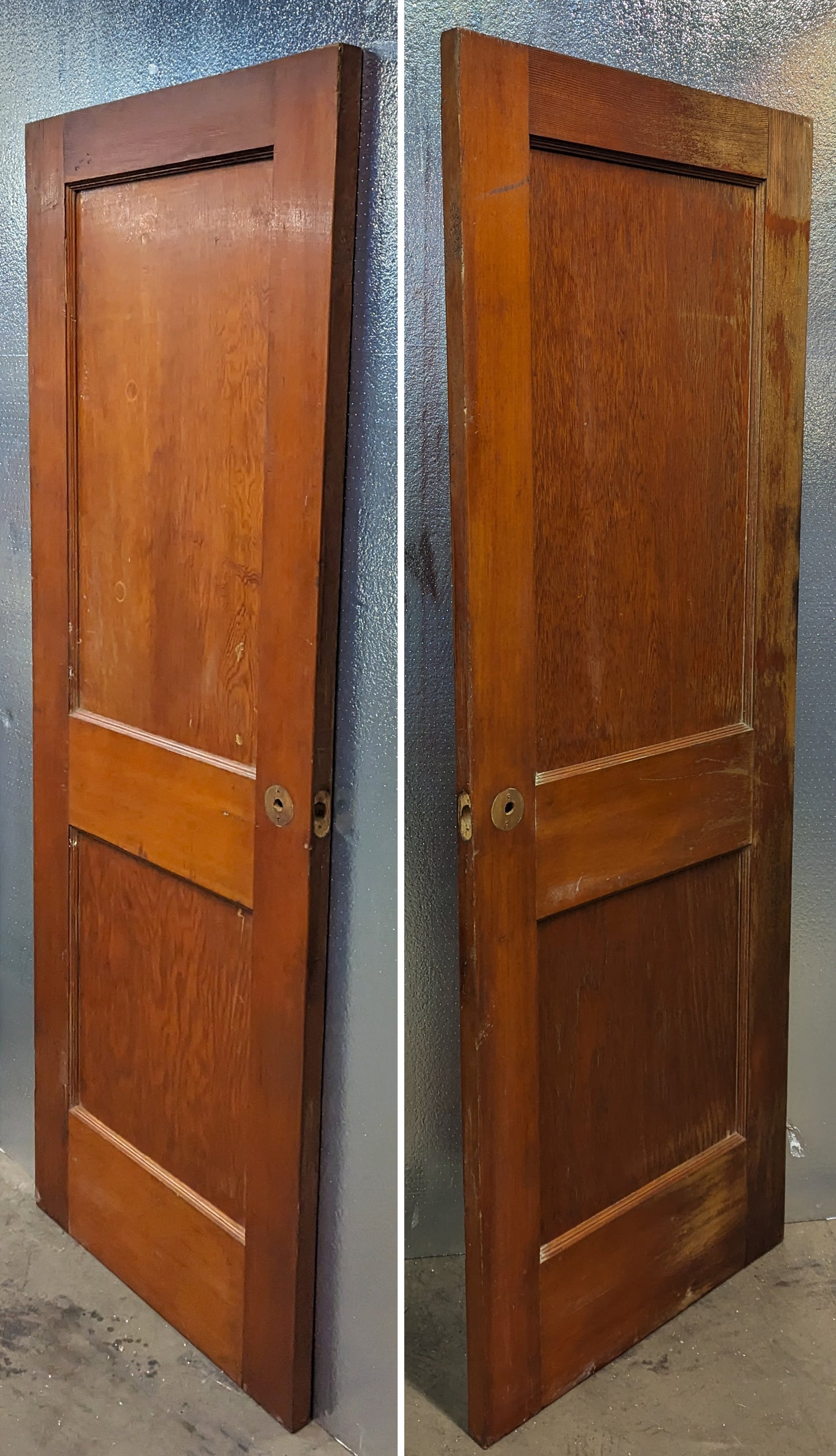 2 available 26"x72" Antique Vintage Old Solid Wood Wooden Interior Doors 2 Panels