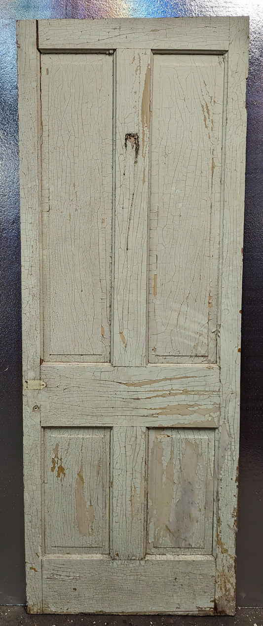 28"x80" Antique Vintage Old Victorian SOLID Wood Wooden Interior Door 4 Panels