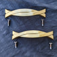 3 available Pair Antique Vintage Old Art Deco "Keeler" Brass Dresser Desk Chest Drawer Furniture Cabinet Door Pulls Handles