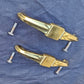 4 available Pair Antique Vintage Old Art Deco "Bassick-Sack" Brass Dresser Desk Chest Drawer Furniture Cabinet Door Pulls Handles