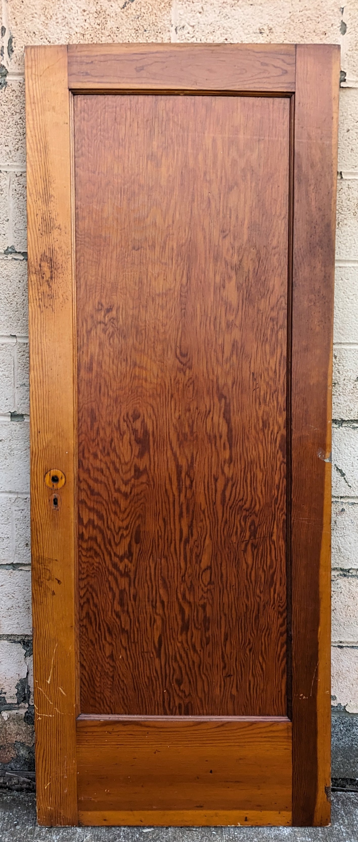 30"x78" Antique Vintage Old Reclaimed Salvaged SOLID Wood Wooden Interior Door Single Panel