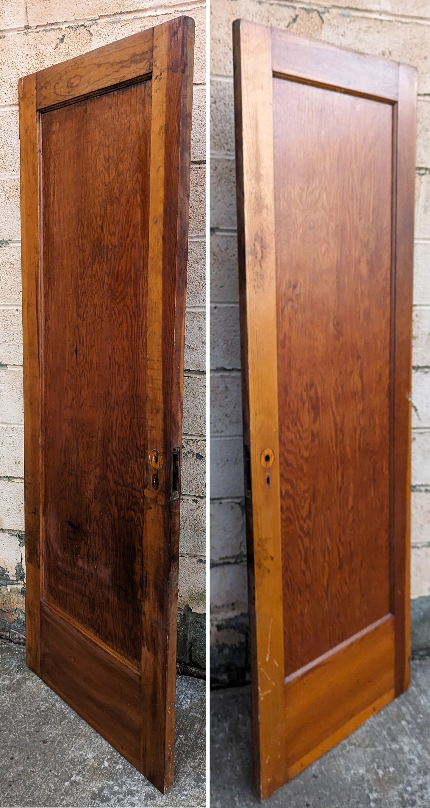 30"x78" Antique Vintage Old Reclaimed Salvaged SOLID Wood Wooden Interior Door Single Panel