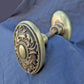 2 Pairs available Antique Vintage Old Salvaged Reclaimed Victorian Oval SOLID Cast Brass Doorknob Door Knobs