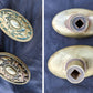 2 Pairs available Antique Vintage Old Salvaged Reclaimed Victorian Oval SOLID Cast Brass Doorknob Door Knobs