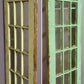 28.5"x83"x.1.75" Antique Vintage Wooden French Swinging Door Window Beveled Glass