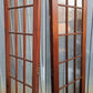 62"x85" Pair Antique Vintage Old Reclaimed Salvaged French Double Wood Interior Doors Windows Glass