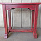 Red Vintage Antique Old Solid Hard Wood Wooden Rectangular Bench Table Chair Foot Stool Plant Stand Side Accent Chair Seat Ottoman