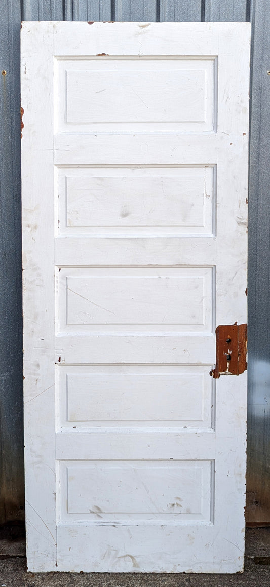 3 available 30"x76" Antique Vintage Old Reclaimed Salvaged Interior Wood Wooden Doors 5 Panels