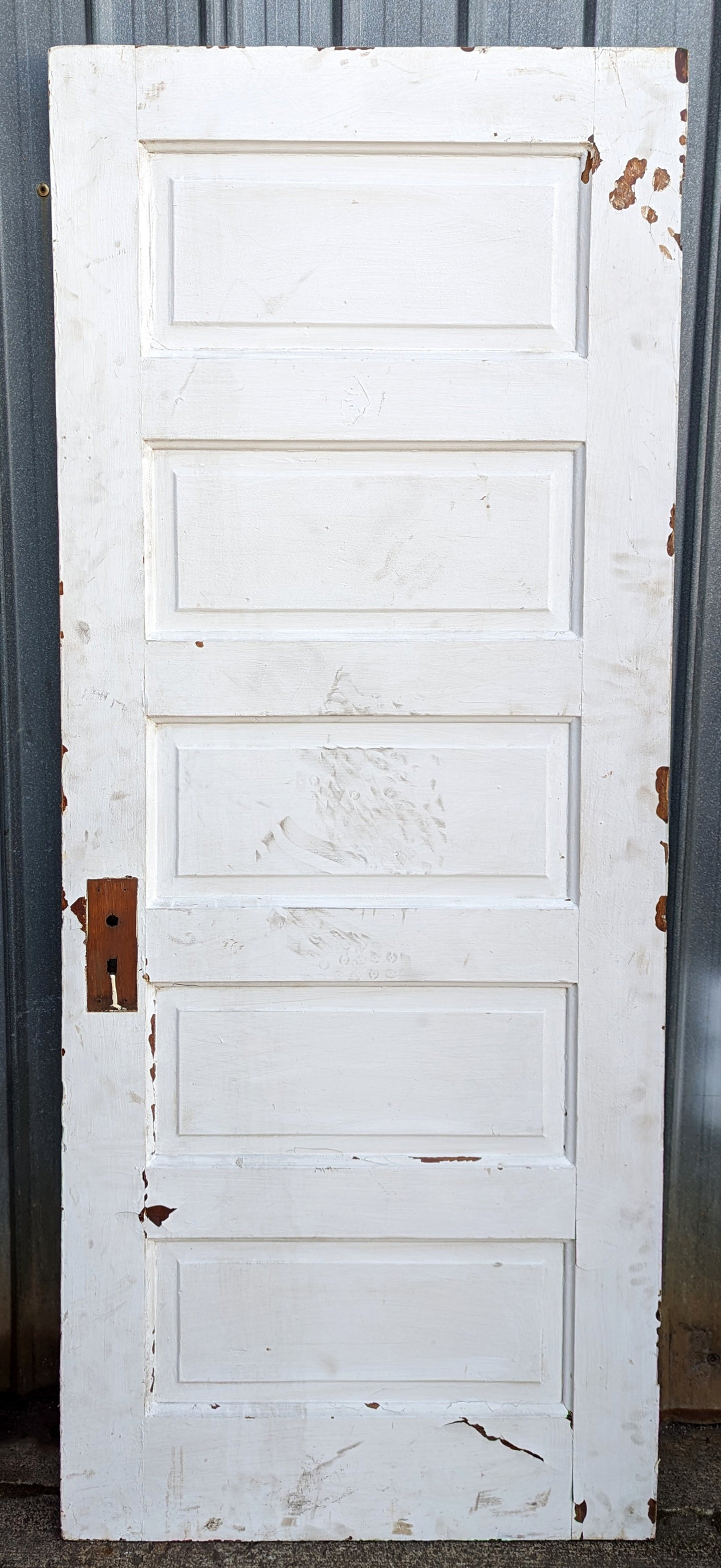 3 available 30"x76" Antique Vintage Old Reclaimed Salvaged Interior Wood Wooden Doors 5 Panels