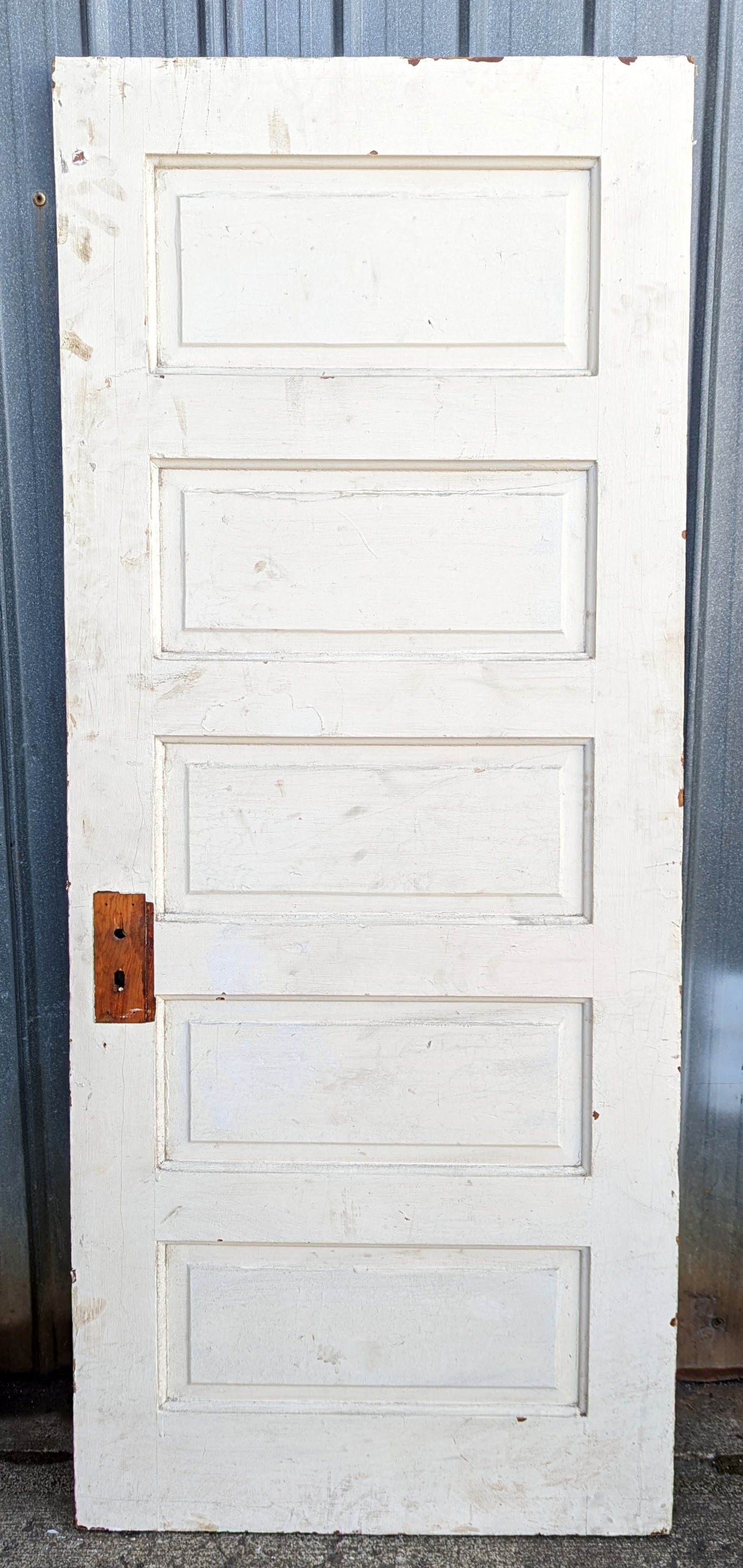 3 available 30"x76" Antique Vintage Old Reclaimed Salvaged Interior Wood Wooden Doors 5 Panels