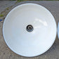 Lot Set of 3 Vintage Antique Old 16" Salvaged Reclaimed Art Deco Factory Industrial Porcelain Enamel Steel Metal Lamp Shade Ceiling Light Cover Fixture