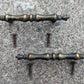 2 available Pairs Vintage Old Antique Brass Bar Dresser Drawer Pull Cabinet Door Handle