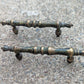 2 available Pairs Vintage Old Antique Brass Bar Dresser Drawer Pull Cabinet Door Handle