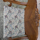 Antique Vintage Old Victorian Carved SOLID Wood Wooden Bench Arm Chair Armchair Settee Floral Fabric Seat