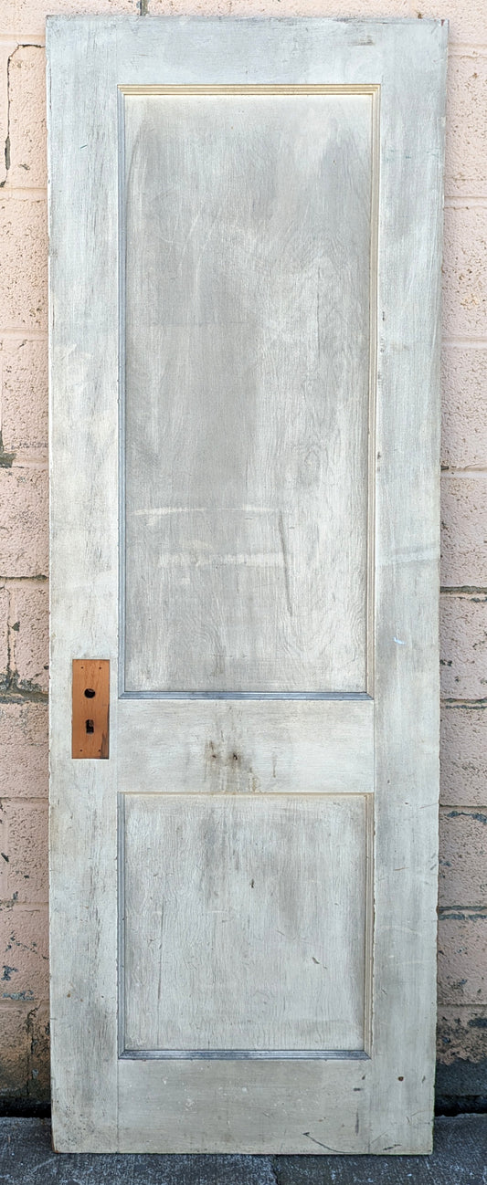 24"x76.5" Antique Vintage Old Reclaimed Salvaged Interior SOLID Wood Wooden Closet Pantry Door 2 Panels