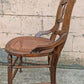 Antique Vintage Old Gothic Victorian SOLID Walnut Wood Wooden Side Dining Accent Chair Caned Seat