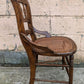 Antique Vintage Old Gothic Victorian SOLID Walnut Wood Wooden Side Dining Accent Chair Caned Seat