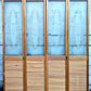 59"x78" Set of Vintage Antique Old Reclaimed Salvaged Wooden Wood Interior Doors Louver Etched Textured Frosted Glass