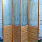 59"x78" Set of Vintage Antique Old Reclaimed Salvaged Wooden Wood Interior Doors Louver Etched Textured Frosted Glass