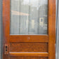 32"x79.5" Antique Vintage Old Reclaimed Salvaged SOLID Wood Wooden Entry Door 3 Panels Glass