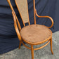 Vintage Antique Old SOLID Bent Wood Wooden Caned Back Side Lounge Accent Arm Chair Armchair