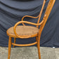 Vintage Antique Old SOLID Bent Wood Wooden Caned Back Side Lounge Accent Arm Chair Armchair