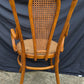 Vintage Antique Old SOLID Bent Wood Wooden Caned Back Side Lounge Accent Arm Chair Armchair