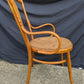 Vintage Antique Old SOLID Bent Wood Wooden Caned Back Side Lounge Accent Arm Chair Armchair