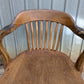 Antique Vintage Old "H Krug" SOLID Oak Wood Wooden Office Library Arm Chair Armchair Swivel Rocking Seat