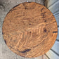 12" Round Antique Vintage Old Solid Oak Wood Wooden Lamp End Side Accent Pedestal Table Plant Stand