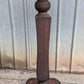 12" Round Antique Vintage Old Solid Oak Wood Wooden Lamp End Side Accent Pedestal Table Plant Stand