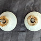 4 Pairs available 1" Round Antique Vintage Old Victorian White Porcelain Ceramic Cabinet Door Drawer Furniture Knob Doorknob Pull Handle