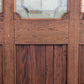 79"x78"x1.75" Vintage Old SOLID Oak Wood Wooden Room Divider Wall Panel Leaded Stained Textured Etched Glass Windows Doors