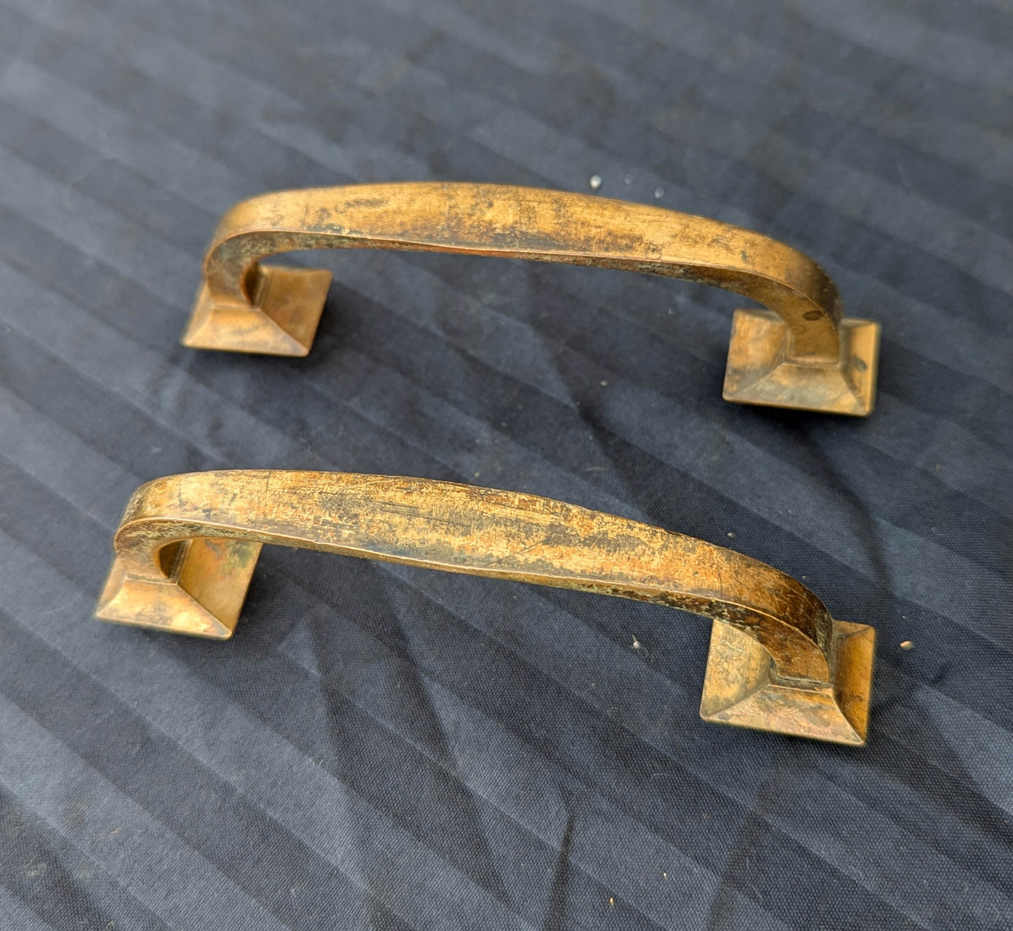 3 Pairs available Vintage Old Reclaimed Salvaged Cast Bronze Drawer Cabinet Door Furniture Pull Handle