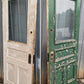 32"x79.5" Antique Vintage Old Reclaimed Salvaged Victorian SOLID Wood Wooden Victorian Entry Door Panel Window Wavy Glass