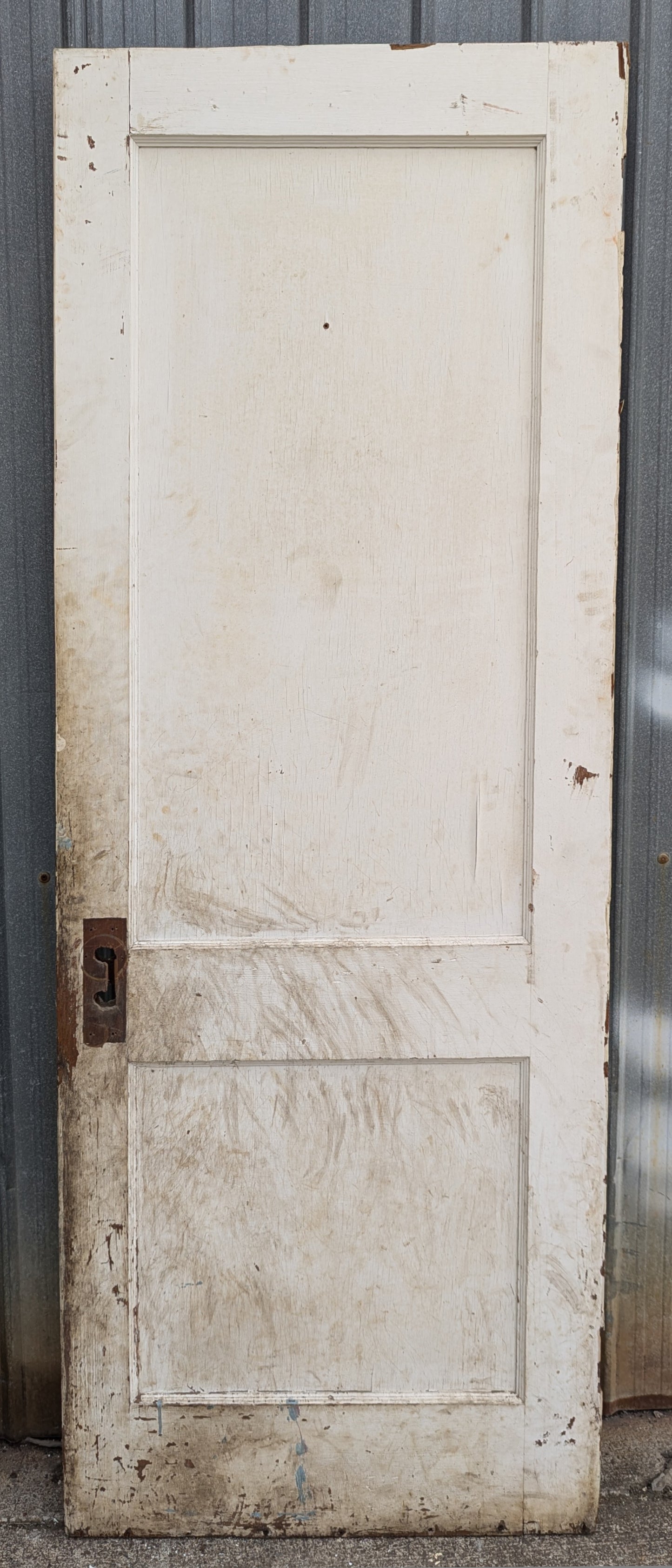 2 Available 30"x79" Antique Vintage Old Reclaimed Salvaged Solid Wood Wooden Interior Doors 2 Panels