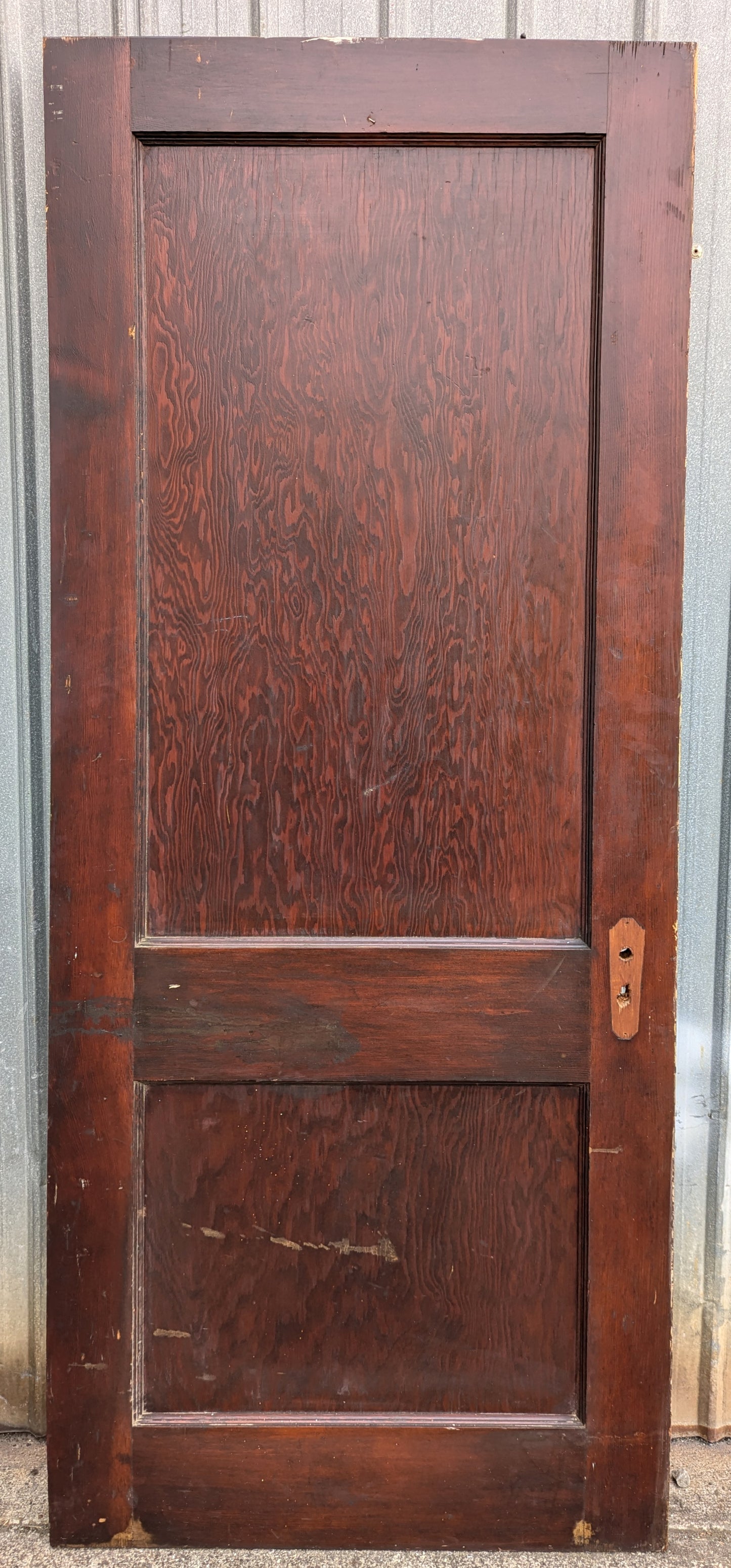 2 Available 30"x79" Antique Vintage Old Reclaimed Salvaged Solid Wood Wooden Interior Doors 2 Panels