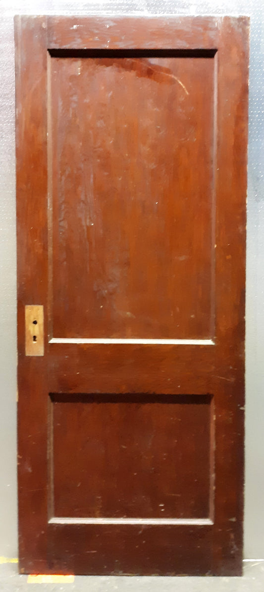 30"x78" Antique Vintage Old Interior Salvaged Reclaimed SOLID Wood Wooden Door 2 Panels