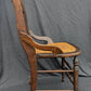 Antique Vintage Old Victorian Eastlake SOLID Wood Wooden Carved Side Dining Accent Desk Chair Caned Cane Seat