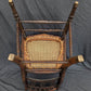 Antique Vintage Old Victorian Eastlake SOLID Wood Wooden Carved Side Dining Accent Desk Chair Caned Cane Seat