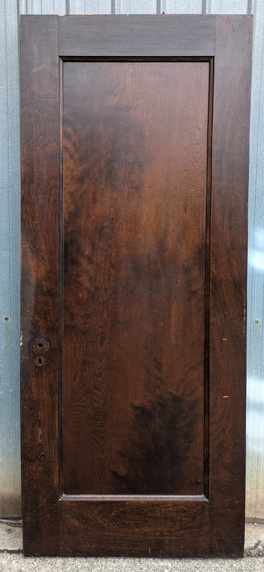 30"x78"x1.75" Antique Vintage Old Reclaimed Salvaged SOLID Birch Veneer Wood Wooden Interior Door Single Panel