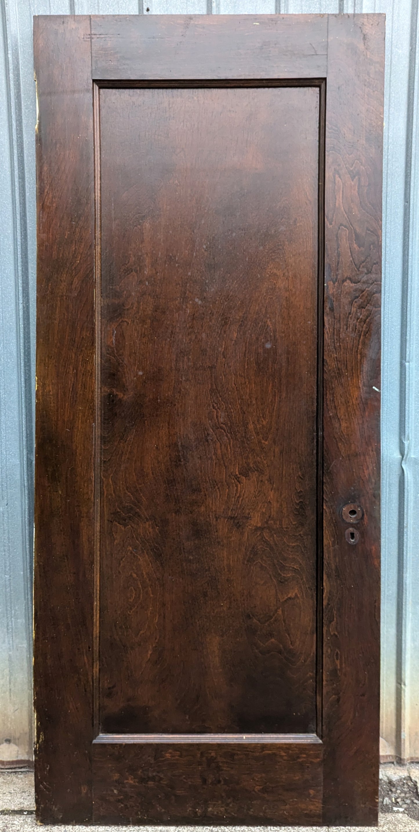 30"x78"x1.75" Antique Vintage Old Reclaimed Salvaged SOLID Birch Veneer Wood Wooden Interior Door Single Panel