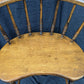 Vintage Antique Old SOLID Maple Wood Wooden Side Dining Accent Desk Sewing Chair Curved Kidney Bean Shape Seat