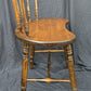 Vintage Antique Old SOLID Maple Wood Wooden Side Dining Accent Desk Sewing Chair Curved Kidney Bean Shape Seat