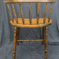 Vintage Antique Old SOLID Maple Wood Wooden Side Dining Accent Desk Sewing Chair Curved Kidney Bean Shape Seat