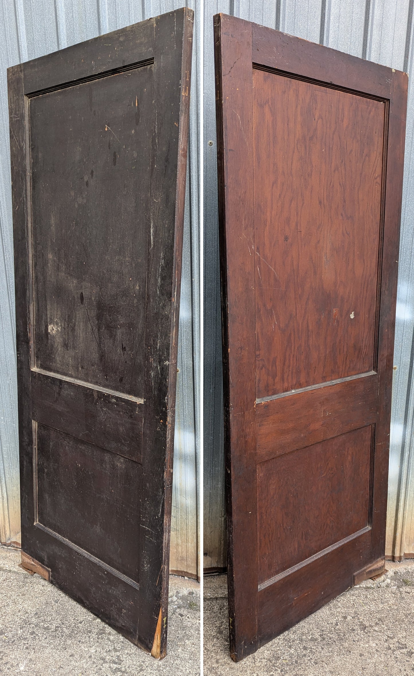 32"x80" Antique Vintage Old Reclaimed Salvaged Interior SOLID Wood Wooden Swinging Door 2 Panels