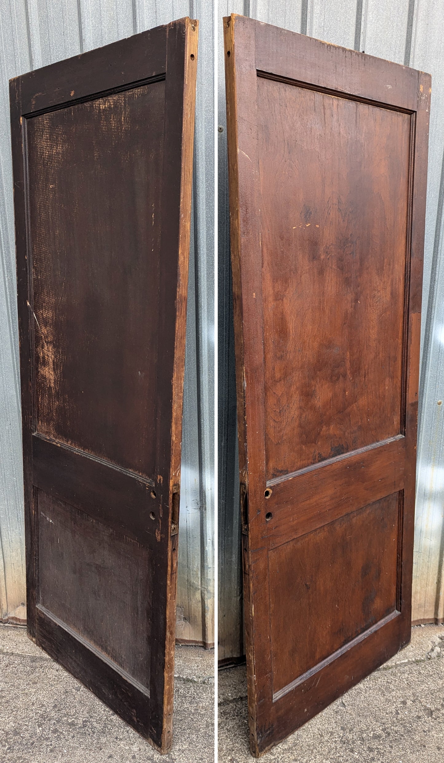 28"x77" Antique Vintage Old Reclaimed Salvaged Interior Closet SOLID Wood Wooden Doors 2 Panels