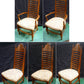 Set 5 Vintage Antique Old Reclaimed Salvaged Drexel Ladderback Wood Wooden Fabric Dining Chair Armchair