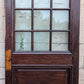 88"x82"x1.75" Pair Antique Vintage Old Reclaimed Salvaged SOLID Wood Wooden Entry Entrance Double Doors 9 Windows Wavy Glass Panels